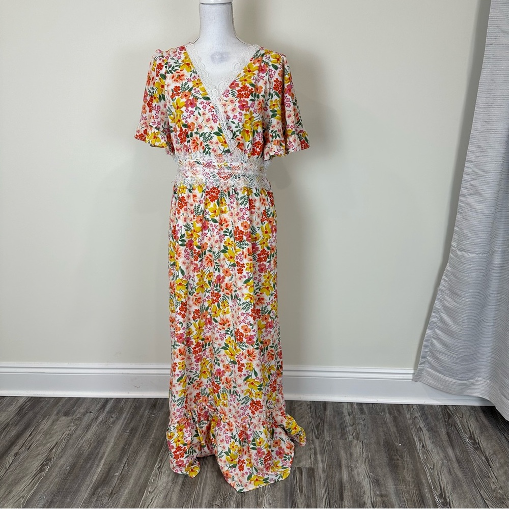 Anany Floral Maxi Dress Size XL